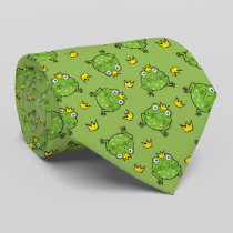 Frog Cartoon Pattern Neck Tie