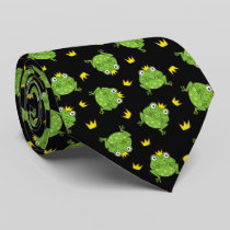 Frog Cartoon Pattern Neck Tie