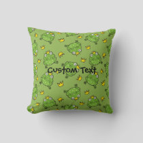 Frog Cartoon Pattern Throw Pillow