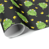 Frog Cartoon Pattern Wrapping Paper