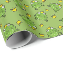 Frog Cartoon Pattern Wrapping Paper