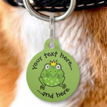 Frog Cartoon Pet ID Tag