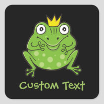 Frog Cartoon Square Sticker