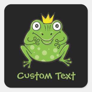 Frog Cartoon Square Sticker