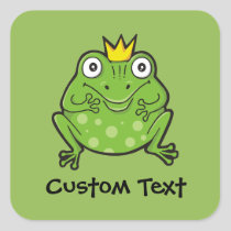 Frog Cartoon Square Sticker