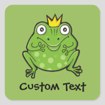 Frog Cartoon Square Sticker