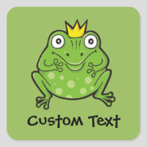 Frog Cartoon Square Sticker