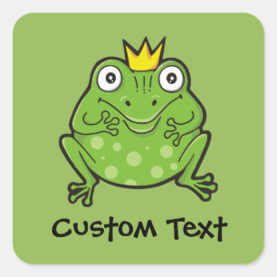 Frog Cartoon Square Sticker
