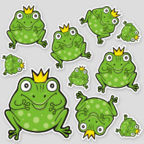 Frog Cartoon Sticker Set