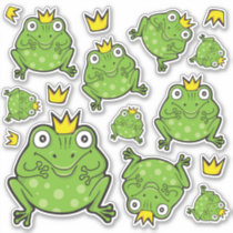 Frog Cartoon Sticker Set