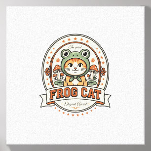 Frog Cat Frogcore Cat Vintage Vector Art Shirt Des Canvas Photo Tile