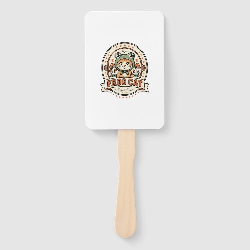 Frog Cat Frogcore Cat Vintage Vector Art Shirt Des Hand Fan