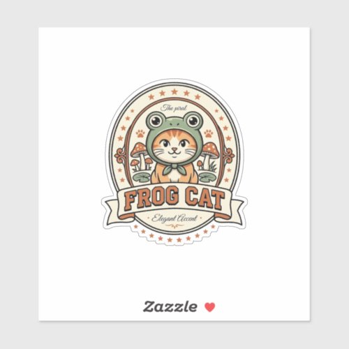 Frog Cat Frogcore Cat Vintage Vector Art Shirt Des Sticker