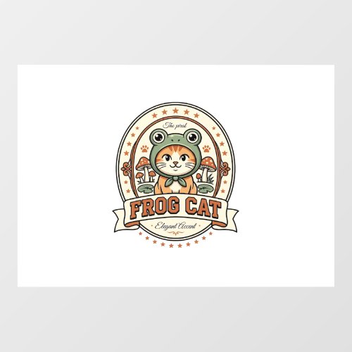 Frog Cat Frogcore Cat Vintage Vector Art Shirt Des Window Cling