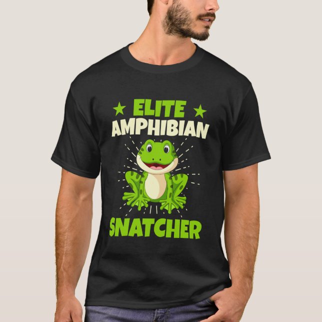 Frog Catcher Elite Amphibian Snatcher Frog T-Shirt (Front)