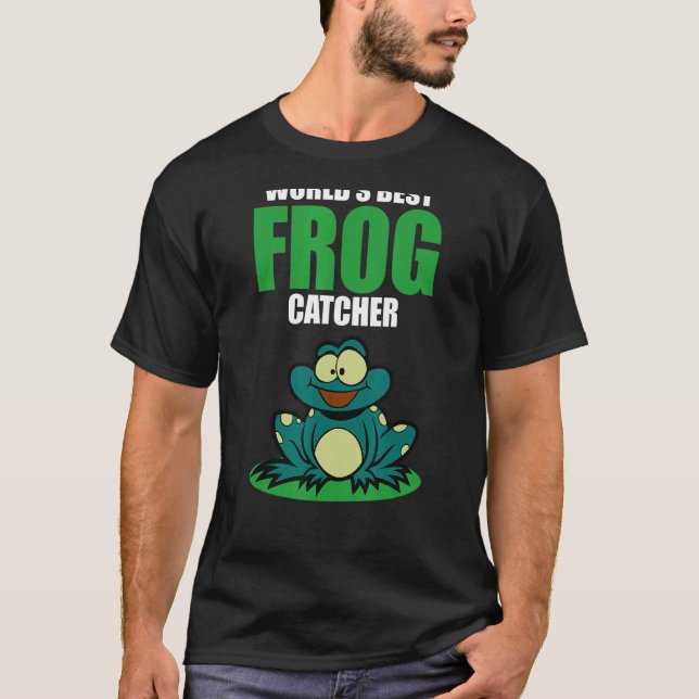 Frog Catcher Toad Hunter Amphibian Biology Teacher T-Shirt (Front)