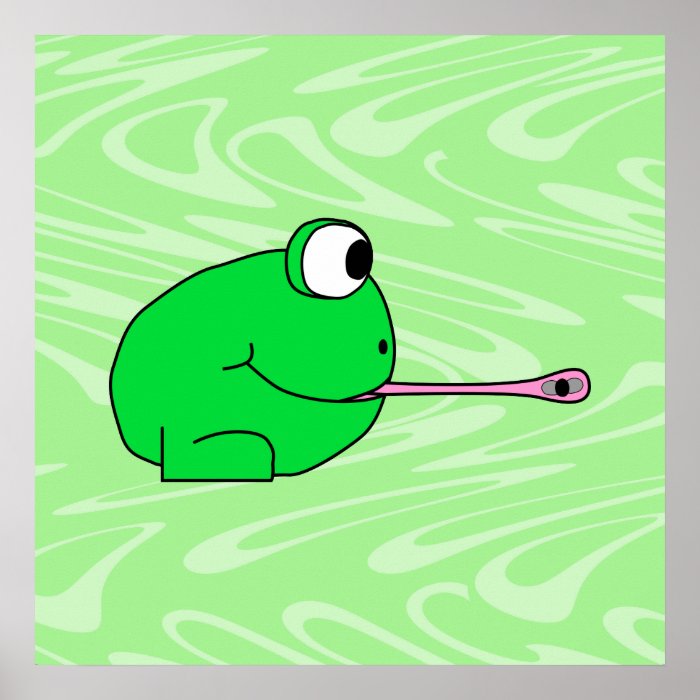 Frog Catching a Fly. Print