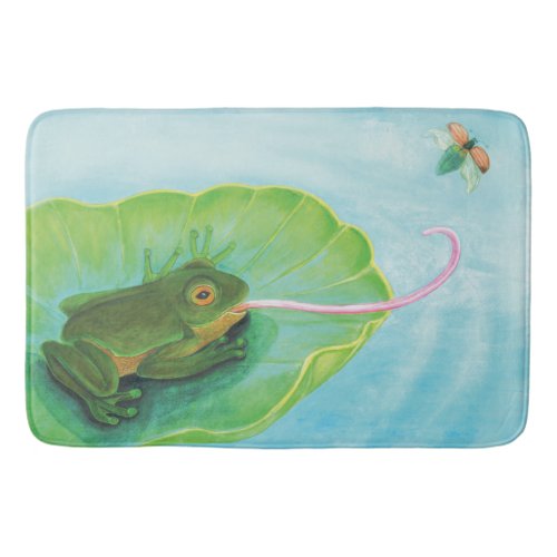 Frog Catching Bug Bath Mat