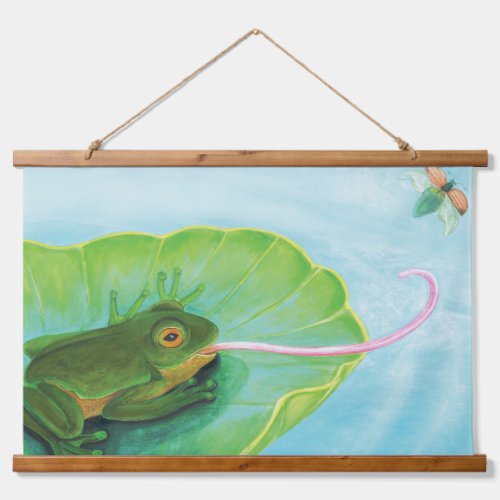 Frog Catching Bug Hanging Tapestry