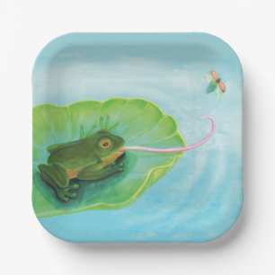 Frog Catching Bug Paper Plates