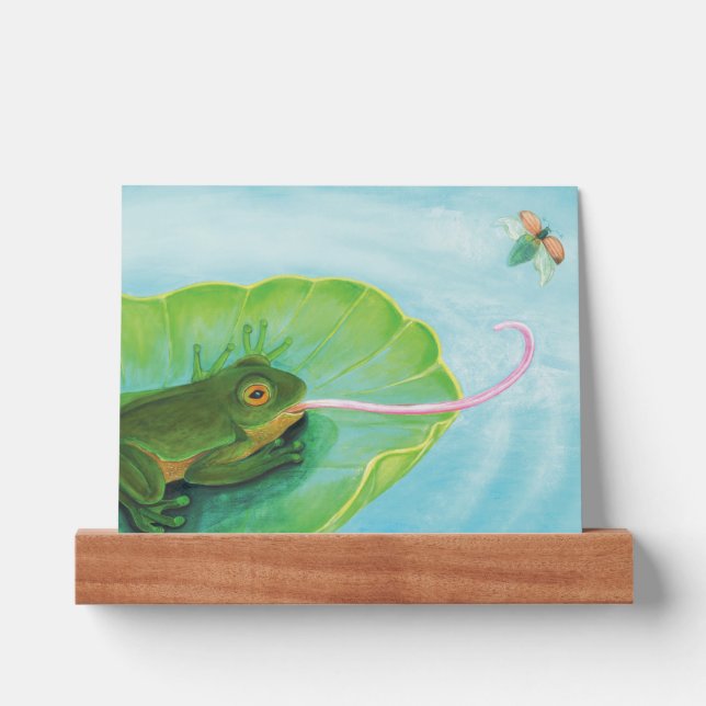 Frog Catching Bug Picture Ledge (Front)
