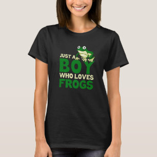 Frog Catching Kids Just A Boy Who Loves Frogs T-Shirt