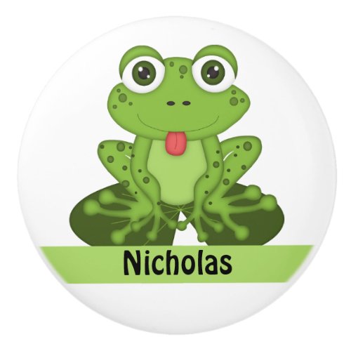 Frog Ceramic Knob