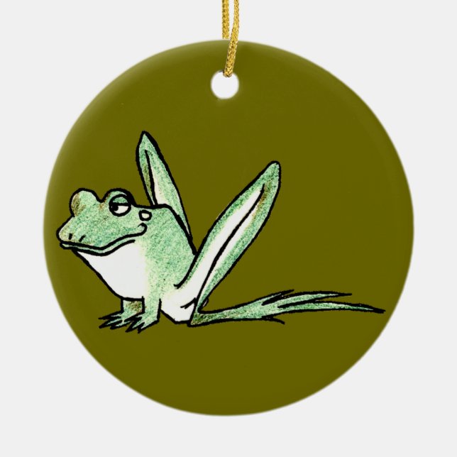 Frog Ceramic Ornament (Front)