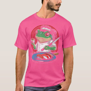 Frog Chef Sushi Kawaii Samurai Anime Japanese Food T-Shirt