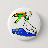 Frog Choking Bird Never Ever Give Up