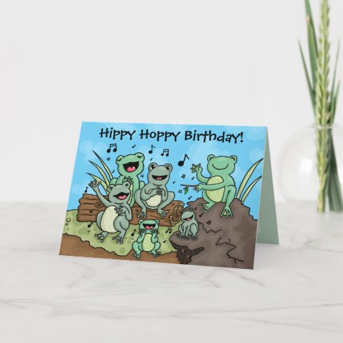 Frog Chorus customizable card