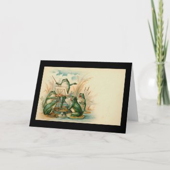 "frog Chorus" Greeting Card by PrimeVintage at Zazzle