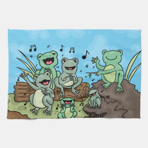 Frog Chorus Kitchen Towel