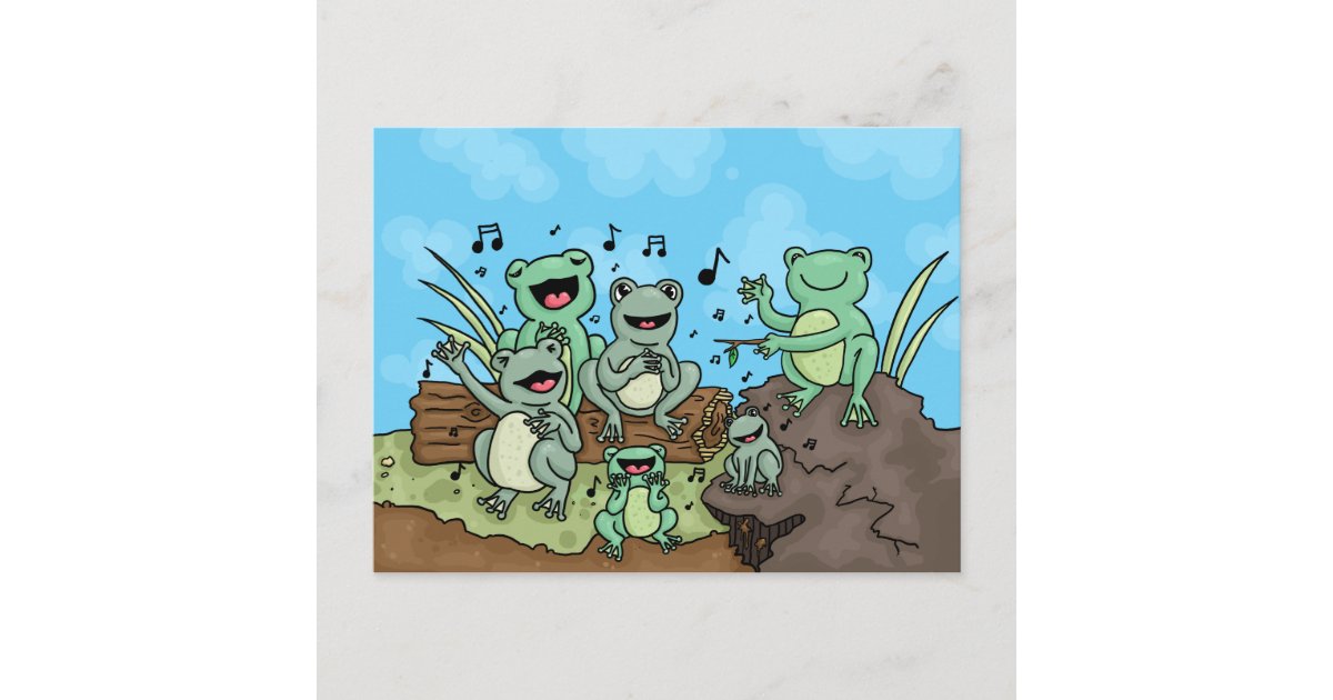 Frog Chorus Postcard Zazzle