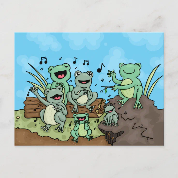 Frog Chorus Postcard Zazzle