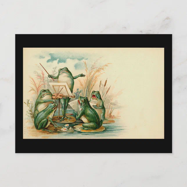 "Frog Chorus" Postcard Zazzle
