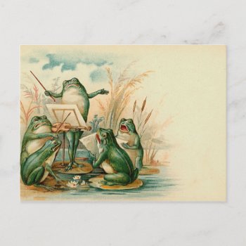 Frog Chorus Vintage Illustration Postcard by PrimeVintage at Zazzle