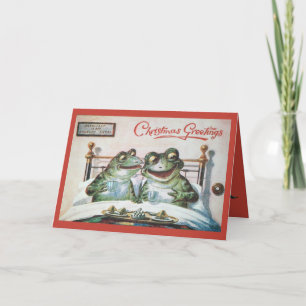 Frog Christmas folded card
