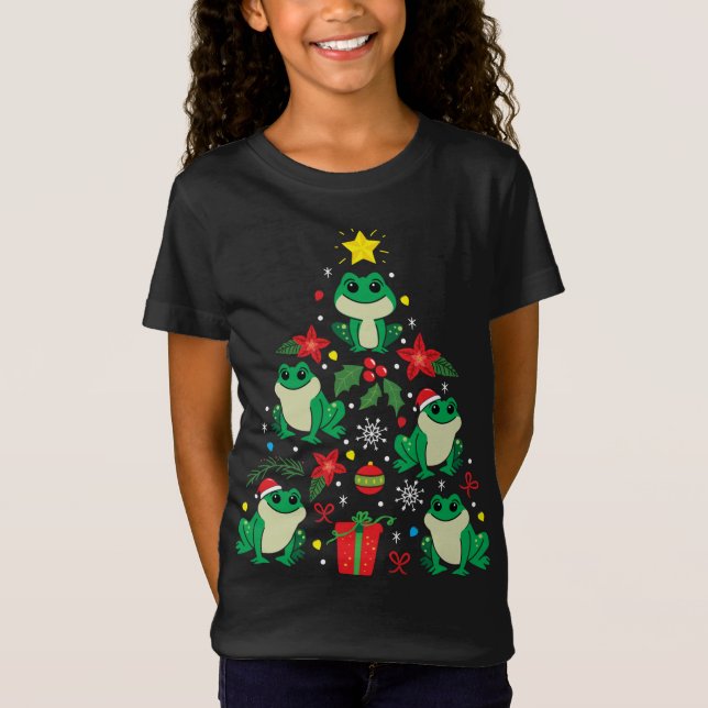 Frog Christmas Ornament Tree Funny Xmas Gift T-Shirt (Front)