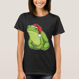 Frog Christmas Santa hat T-Shirt