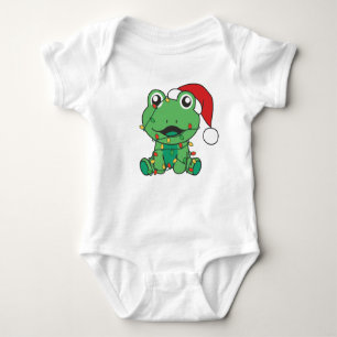 Frog Christmas Winter Animals Holiday Frogs Baby Bodysuit