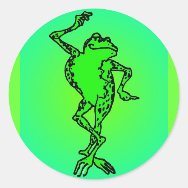 frog classic round sticker (Front)