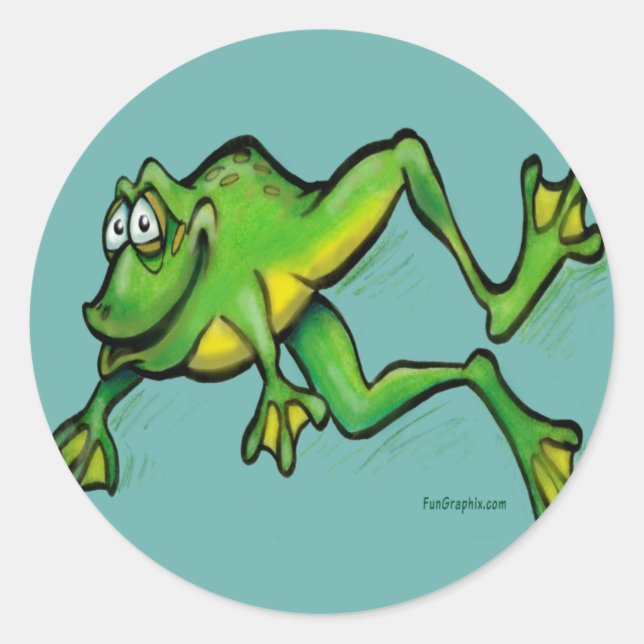 Frog Classic Round Sticker (Front)