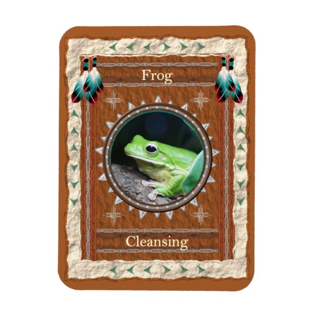 Frog Cleansing Energy Magnet (Vertical)
