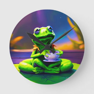 Frog Clock 2 Fanart WallsOfFame Decor Home Office