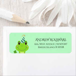 Frog Clover Return Address Green Label