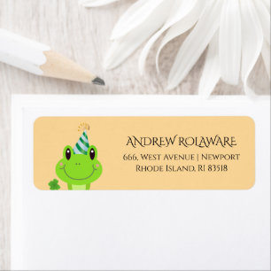 Frog Clover Return Address Orange Label