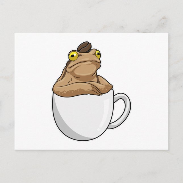 Frog Coffee Coffee bean Postcard (Front)