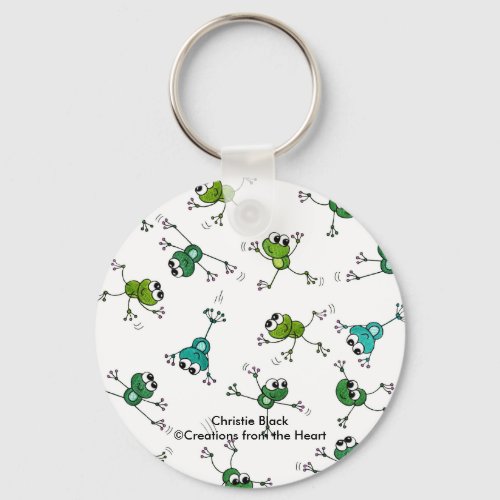 Frog Collage Keychain