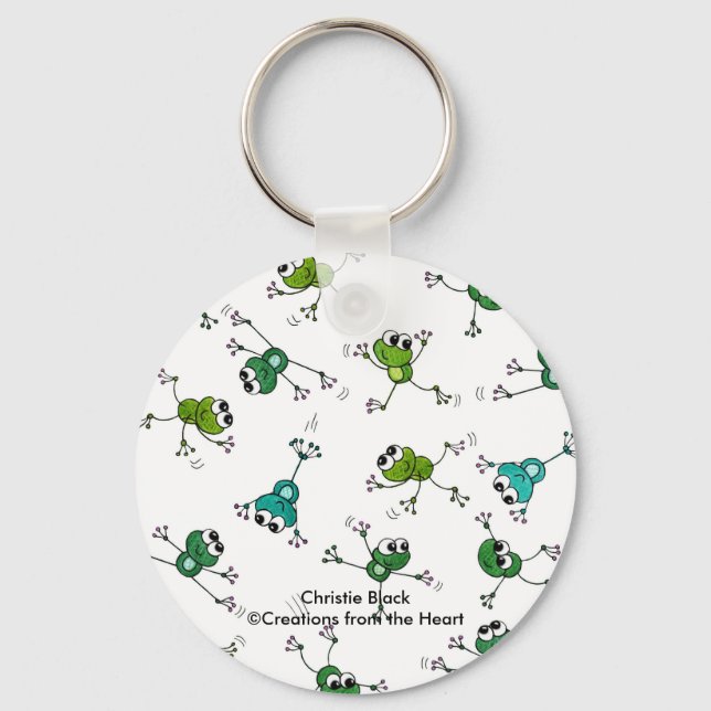 Frog Collage Keychain (Front)